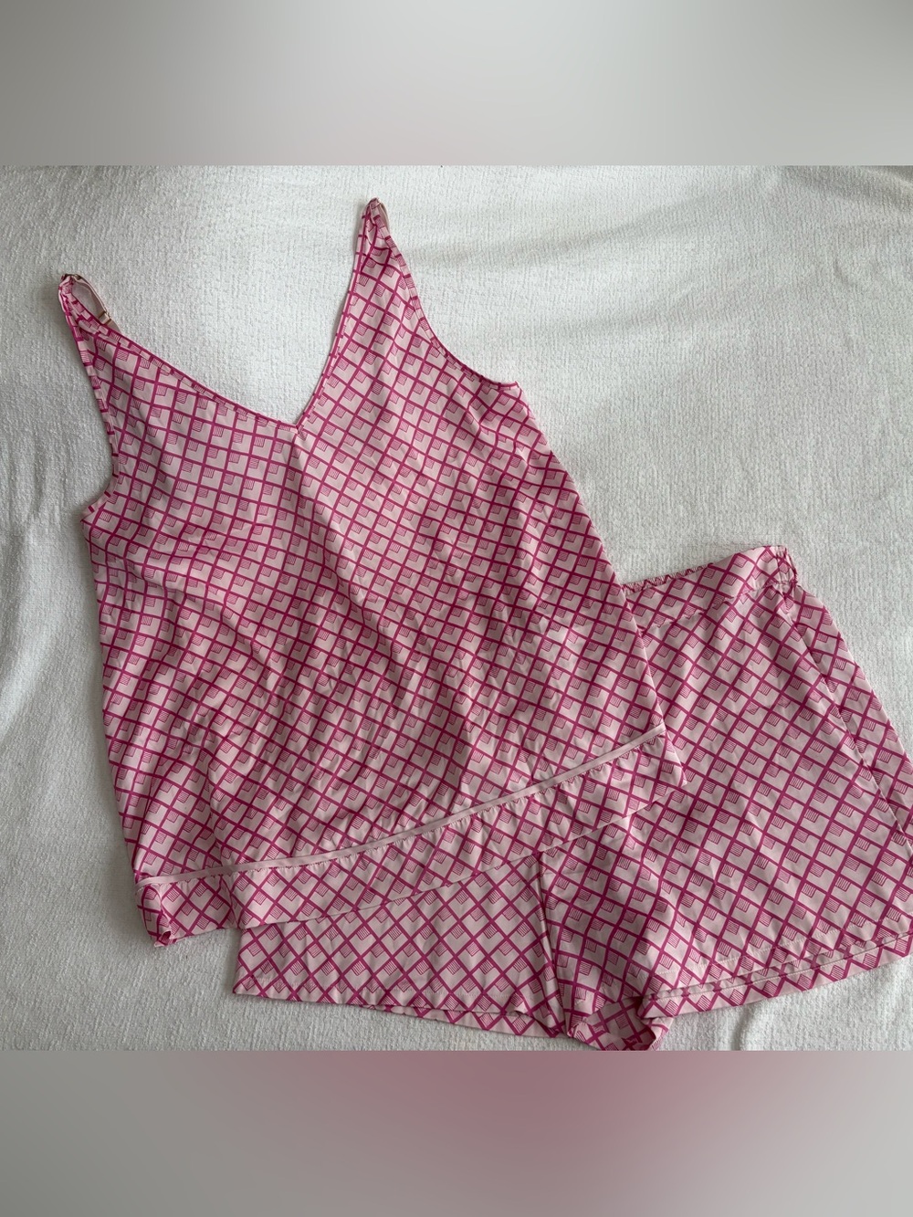 Soma Pink Geometric Cami & Shorts Sleep Set